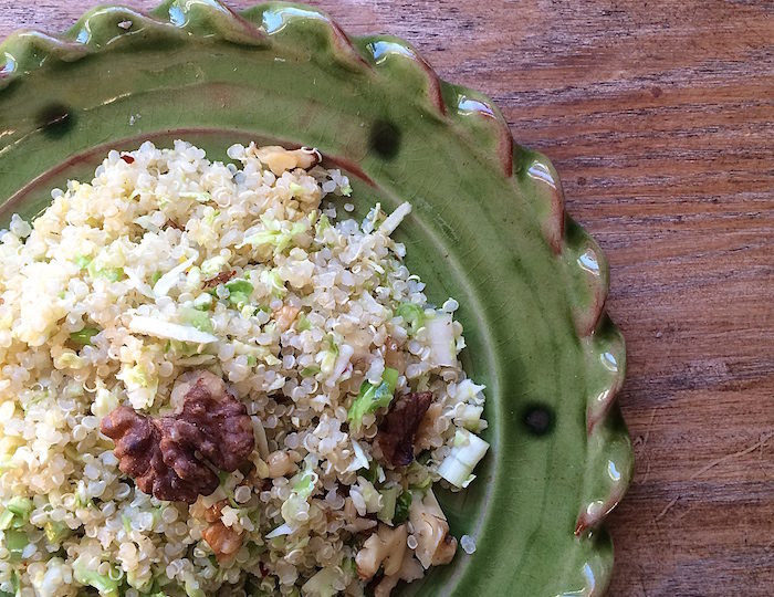 Shaved Brussels Sprouts, Meyer Lemon and Quinoa Salad